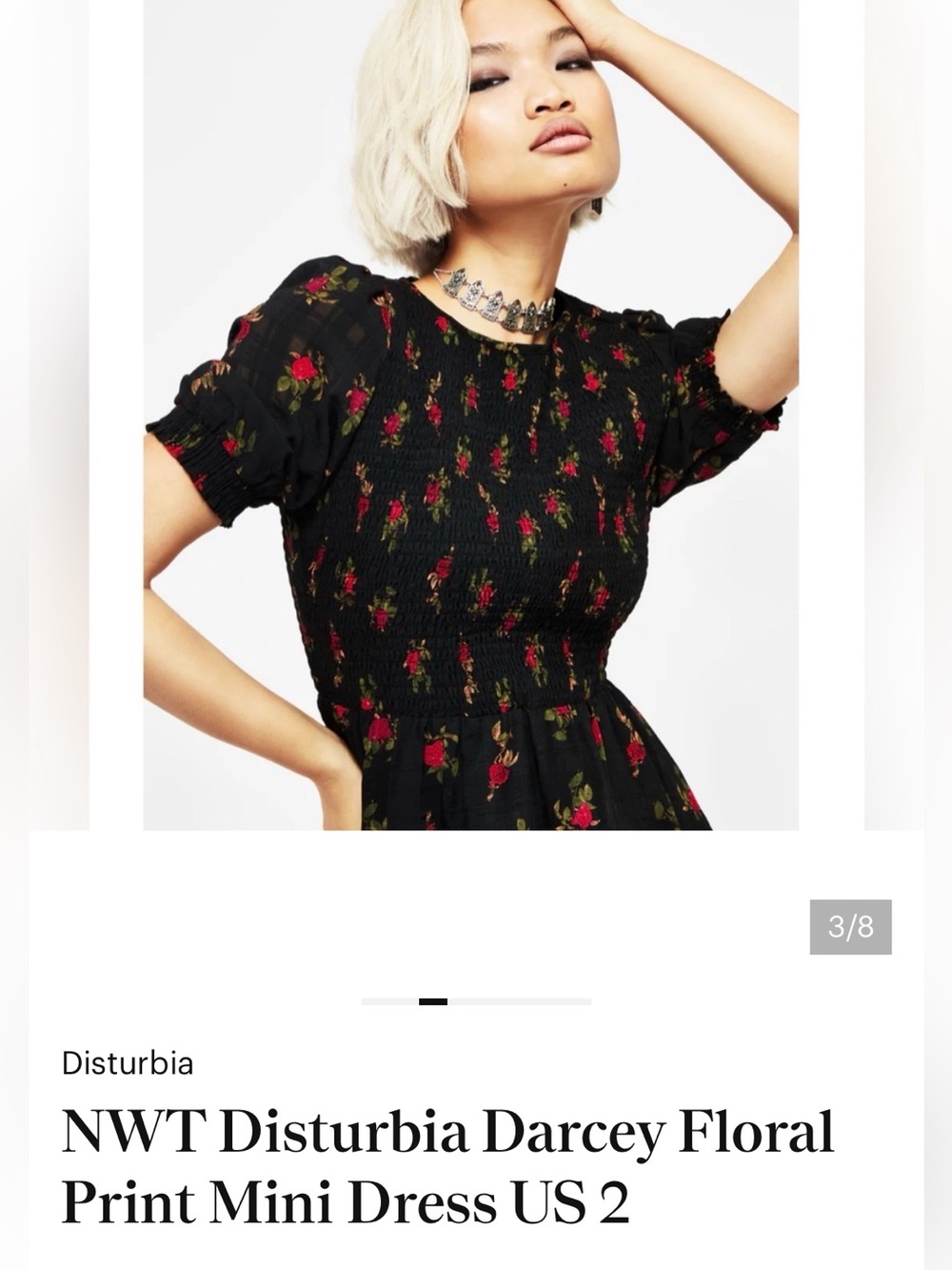 Disturbia Darcey Print Floral Dress